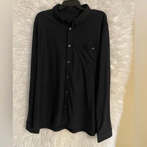 Vuori Men’s Long Sleeve Ace Button Down Black Shirt. 
Size XXL; Style: V185